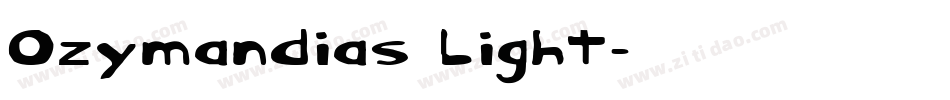 Ozymandias Light字体转换
